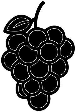 fruit illustration cranberry silhouette food logo berry icon fresh outline red healthy ripe juicy white grape raspberry organic leaf shape coconut vector graphic background