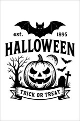 Premium Halloween label Design Template