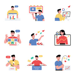 Marketing Flat Vector illustration set 2