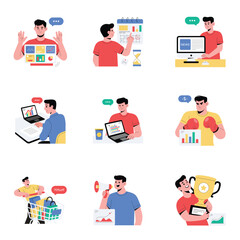 Marketing Flat Vector illustration set 3