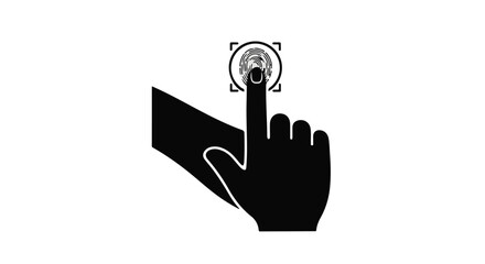 Obraz premium Fingerprint scan for secure access, highlighting digital identity and biometric authentication.