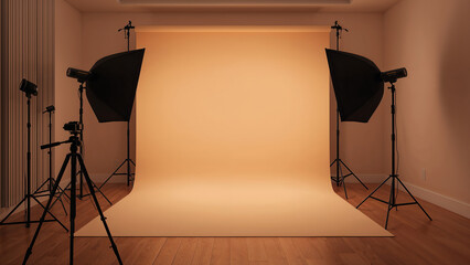 Minimalist Photography Studio Setup with Natural Light