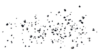 Cut out floating rocks on transparent background, ideal for compositing and photo manipulation