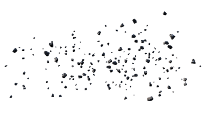 Cut out floating rocks on transparent background, ideal for compositing and photo manipulation