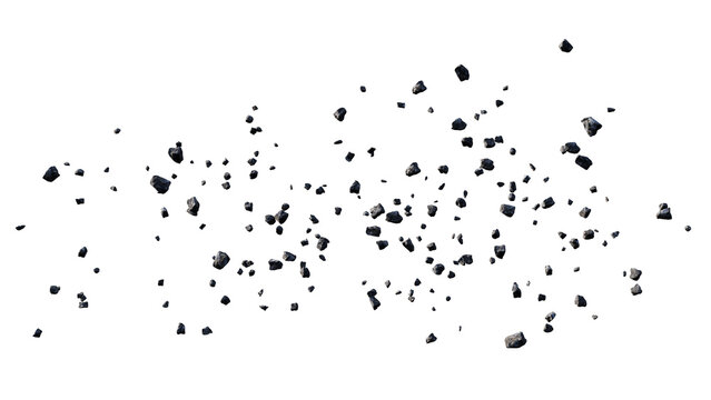 Cut out floating rocks on transparent background, ideal for compositing and photo manipulation