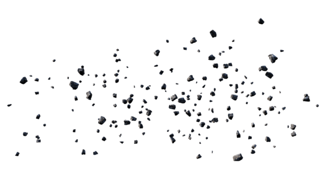 Cut out floating rocks on transparent background, ideal for compositing and photo manipulation