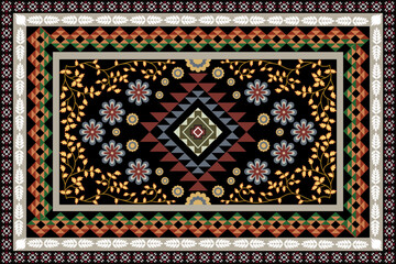 traditional turkish carpet art design 