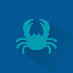 blue crab on white background