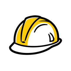 Construction Helmet hand drawing icon for web and graphic design