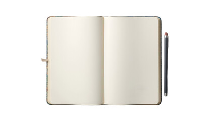 Blank Notebook and Pencil for Writing and Creative Ideas