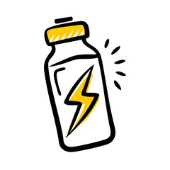 Energy Shot hand drawing icon for web and graphic design