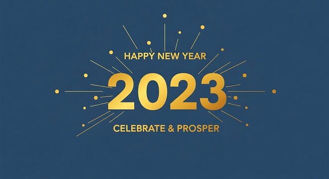 Happy New Year 2023 Celebration Design.