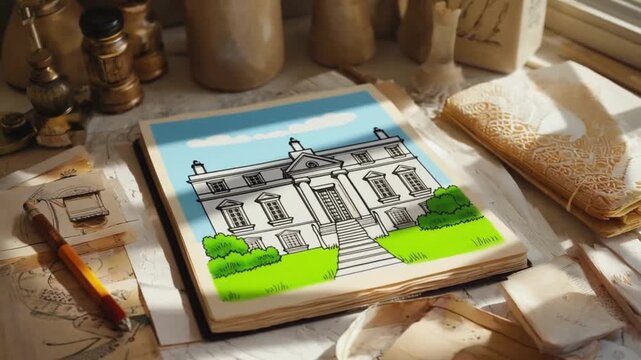 Creative Book Art: Transforming Pages into 3D Architecture, DIY Paper Sculpture &ndash; Building a Castle from an Open Book, Art Meets Craft: Handmade Book-Based Architectural Models