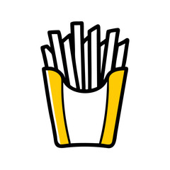 French Fries hand drawing icon for web and graphic design