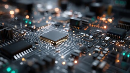 Fototapeta premium Circuit processor detail