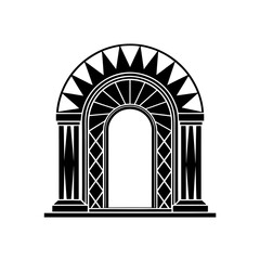 art deco archway   geometric ornamentation  classic