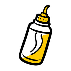 Ketchup hand drawing icon for web and graphic design