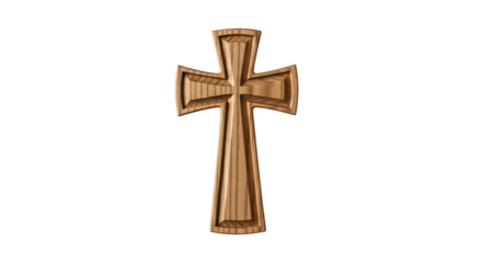 Golden Christian Cross Symbol of Faith and Spirituality.