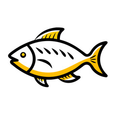 Omega 3 hand drawing icon for web and graphic design