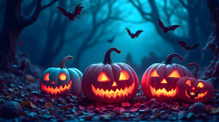 Spooky Halloween Pumpkin Patch