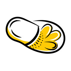 Pill hand drawing icon for web and graphic design