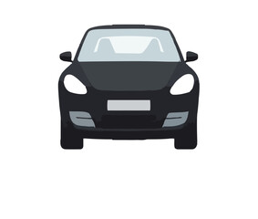 Front View of a Sleek Fast Sports Car