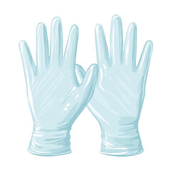 Obraz premium Gloves medical prevention flat minimal icon, transparent background