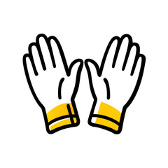 Safety Gloves hand drawing icon for web and graphic design