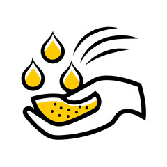 Skin Nourishment hand drawing icon for web and graphic design