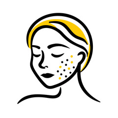 Skin Treatment hand drawing icon for web and graphic design