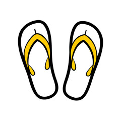 Slippers hand drawing icon for web and graphic design
