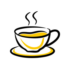 Tea hand drawing icon for web and graphic design