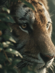 Mysterious Tiger Emerging from the Depths of the Jungle