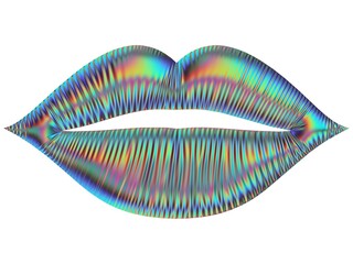 Lippen bunt changierend
