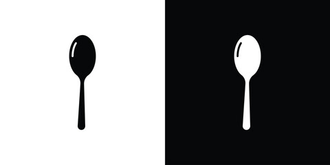 Spoon icon logo. simple graphic symbols