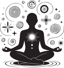 Yoga Silhouette Vector Illustration