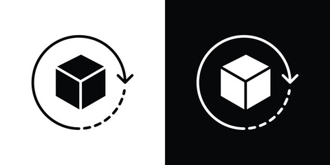 Return purchase icon logo. simple graphic symbols