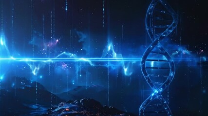 Visualizing the intricate science of genetics: A striking dna visualization - Powered by Adobe