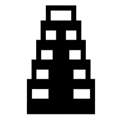 Floppy disk stack building skyline abstract design vector