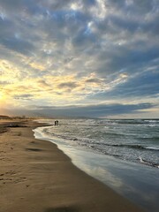 sunset on the beach