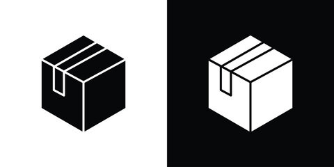 Boxes icon logo. simple graphic symbols