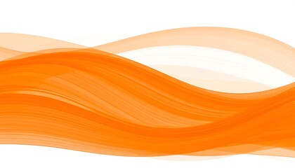 Abstract orange wavy lines on white background