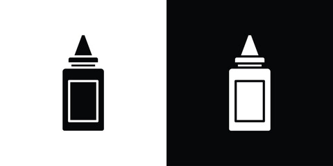 Nasal spray bottle icon logo. simple graphic symbols