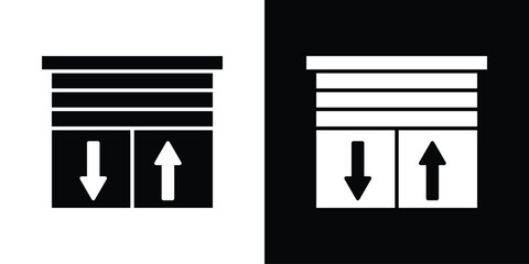 Jalousie icon logo. simple graphic symbols