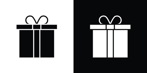 Gift box icon logo. simple graphic symbols
