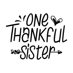 One Thankful Family Svg Design