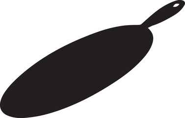 Frying Pan Silhouette Vector — Cookware Icon, Kitchen Utensil Clipart