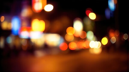 Fototapeta premium Warm abstract city lights create a dreamy urban nightscape with soft gradient tones.