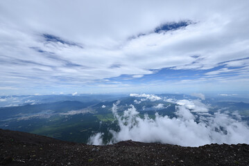 Climbing Mount Fuji, Shizuoka, Yamanashi, Japan