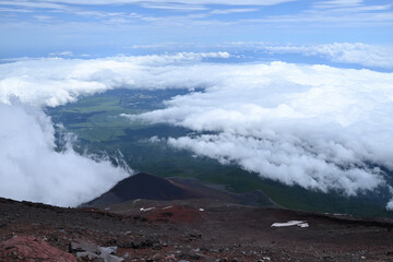 Climbing Mount Fuji, Shizuoka, Yamanashi, Japan